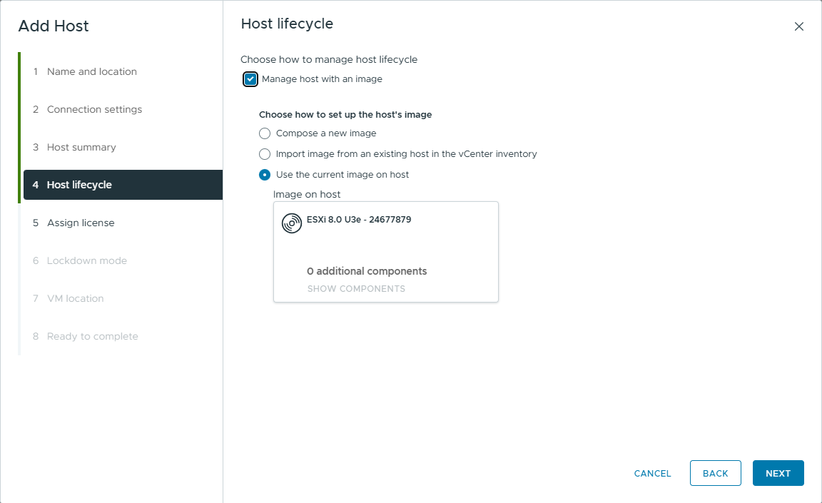 Host lifecycle